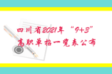 四川省2021年“9+3”高職單招一覽表公布！